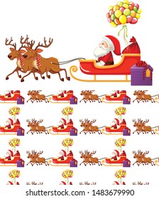 Seamless background design with christmas theme illustration