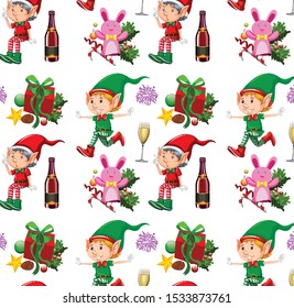 Diseño de fondo perfecto con ilustración de tema navideño