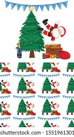 Nahtloses Hintergrunddesign mit Weihnachtsgrafik
