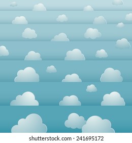 seamless background design with cloudy bright sky