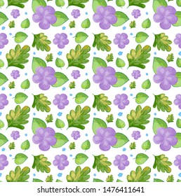 Diseño de fondo sin inconvenientes con ilustración de flores púrpura