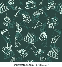 seamless background with desserts