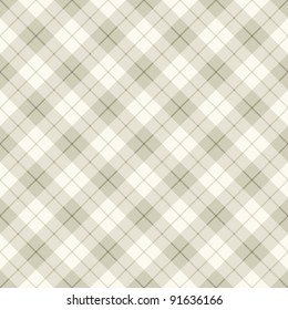 Seamless background of diagonal brown plaid pattern, vector