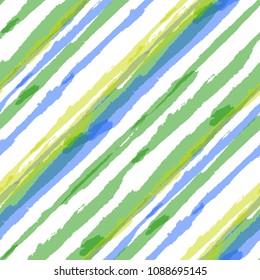 Seamless Background with Diagonal Stripes. Abstract Texture with Brush Strokes. Scribbled Grunge Rapport for Fabric, Cloth, Textile Retro Vector Background with Stripes.