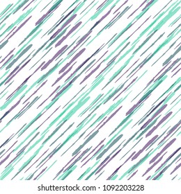 Seamless Background with Diagonal Stripes. Abstract Texture with Dry Brush Strokes. Scribbled Grunge Pattern for Fabric, Cloth, Paper Retro Vector Background with Stripes.