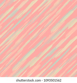 Seamless Background with Diagonal Stripes. Abstract Texture with Dry Brush Strokes. Scribbled Grunge Rapport for Wallpaper, Print, Textile Rustic Vector Background with Stripes.