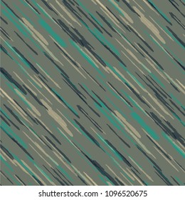 Seamless Background with Diagonal Stripes. Abstract Texture with Dry Brush Strokes. Scribbled Grunge Motif for Fabric, Print, Textile Trendy Vector Background.