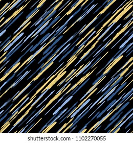 Seamless Background with Diagonal Stripes. Abstract Texture with Brush Strokes. Scribbled Grunge Rapport for Fabric, Cloth, Textile Rustic Vector Background.