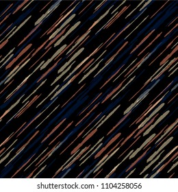 Seamless Background with Diagonal Stripes. Abstract Texture with Dry Brush Strokes. Scribbled Grunge Pattern for Fabric, Cloth, Textile Rustic Vector Background with Stripes.