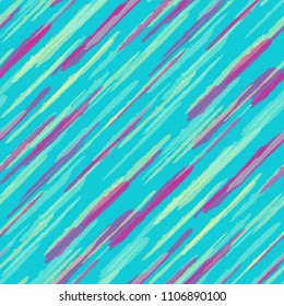 Seamless Background with Diagonal Stripes. Abstract Texture with Dry Brush Strokes. Scribbled Grunge Motif for Wallpaper, Print, Textile Trendy Vector Background with Stripes.