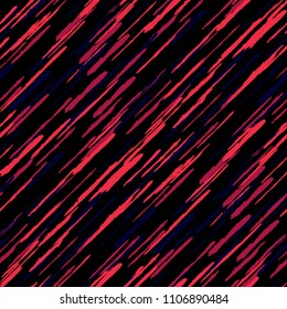 Seamless Background with Diagonal Stripes. Abstract Texture with Brush Strokes. Scribbled Grunge Rapport for Fabric, Cloth, Paper Retro Vector Background.