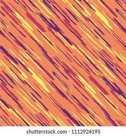 Seamless Background with Diagonal Stripes. Abstract Texture with Dry Brush Strokes. Scribbled Grunge Rapport for Wallpaper, Print, Textile Trendy Vector Background.