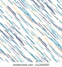 Seamless Background with Diagonal Stripes. Abstract Texture with Brush Strokes. Scribbled Grunge Pattern for Fabric, Cloth, Paper Trendy Vector Background with Stripes.