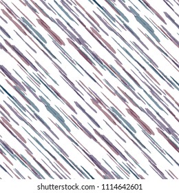 Seamless Background with Diagonal Stripes. Abstract Texture with Brush Strokes. Scribbled Grunge Motif for Fabric, Cloth, Textile Rustic Vector Background with Stripes.