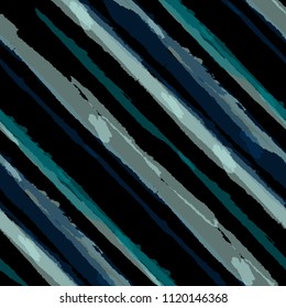 Seamless Background with Diagonal Stripes. Abstract Texture with Dry Brush Strokes. Scribbled Grunge Pattern for Wallpaper, Print, Textile Rustic Vector Background with Stripes.