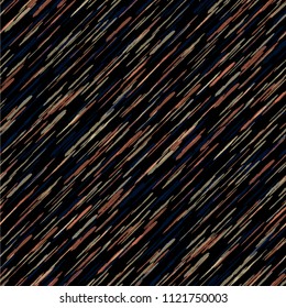 Seamless Background with Diagonal Stripes. Abstract Texture with Dry Brush Strokes. Scribbled Grunge Rapport for Fabric, Cloth, Paper Trendy Vector Background.