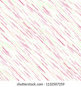 Seamless Background with Diagonal Stripes. Abstract Texture with Dry Brush Strokes. Scribbled Grunge Motif for Fabric, Cloth, Paper Trendy Vector Background.