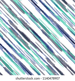 Seamless Background with Diagonal Stripes. Abstract Texture with Brush Strokes. Scribbled Grunge Rapport for Fabric, Cloth, Paper Rustic Vector Background with Stripes.