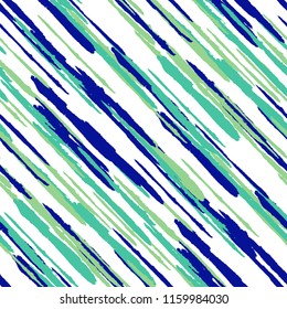 Seamless Background with Diagonal Stripes. Abstract Texture with Dry Brush Strokes. Scribbled Grunge Pattern for Fabric, Cloth, Paper Retro Vector Background.