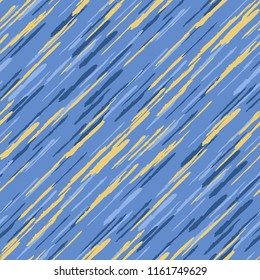 Seamless Background with Diagonal Stripes. Abstract Texture with Brush Strokes. Scribbled Grunge Motif for Fabric, Cloth, Paper Rustic Vector Background.