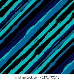 Seamless Background with Diagonal Stripes. Abstract Texture with Brush Strokes. Scribbled Grunge Rapport for Fabric, Cloth, Paper Rustic Vector Background.