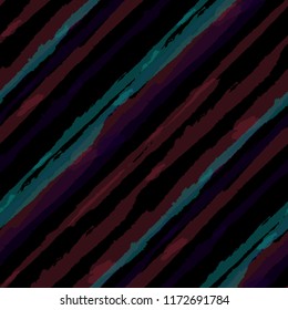 Seamless Background with Diagonal Stripes. Abstract Texture with Dry Brush Strokes. Scribbled Grunge Rapport for Wallpaper, Print, Textile Retro Vector Background.