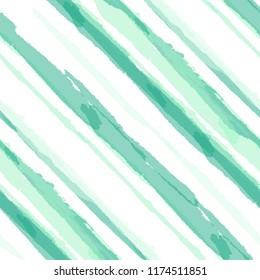 Seamless Background with Diagonal Stripes. Abstract Texture with Dry Brush Strokes. Scribbled Grunge Motif for Fabric, Print, Textile Rustic Vector Background.