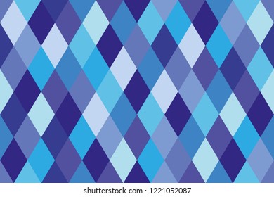 seamless background of diamonds in different shades of blue