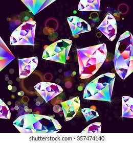 Seamless background  diamonds. Vector