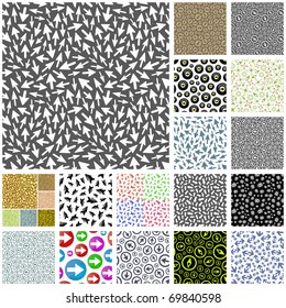 Fondo sin soldadura con diferentes signos de flecha.