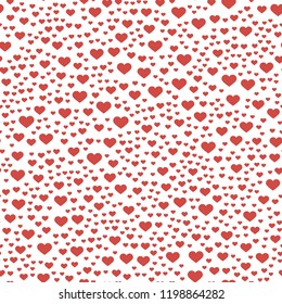 seamless background with different colored confetti hearts for valentine time