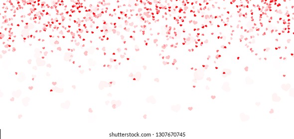 seamless background with different colored confetti hearts for valentine time