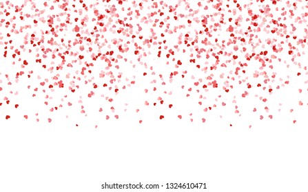seamless background with different colored confetti hearts for valentine time