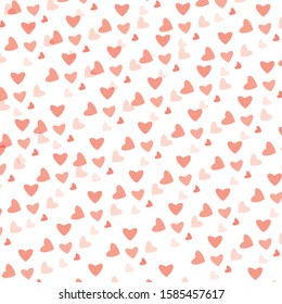 seamless background with different colored confetti hearts for valentine's day.