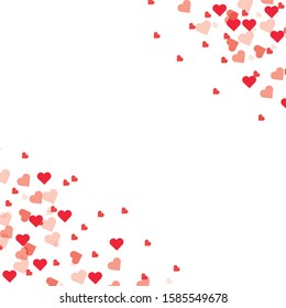 seamless background with different colored confetti hearts for valentine's day.