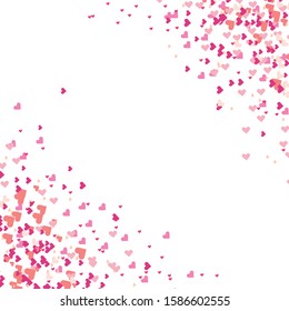 seamless background with different colored confetti hearts for valentine's day.