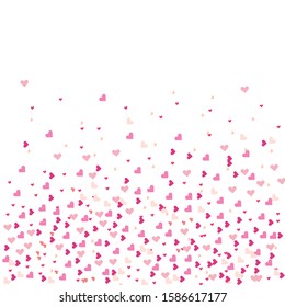 seamless background with different colored confetti hearts for valentine's day.