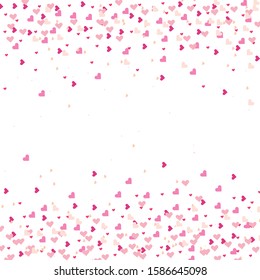 seamless background with different colored confetti hearts for valentine's day.