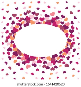 seamless background with different colored confetti hearts for valentine time