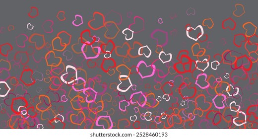 seamless background with different colored confetti hearts for valentine time Flyers, invitation, posters, brochure, banners, voucher design template