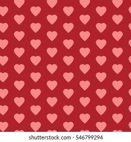 Seamless background with different colored hearts for valentines day
