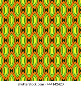 Seamless background of different colors, overlapping each other and swirling in a spiral.