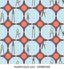 seamless background with different compasses for your design