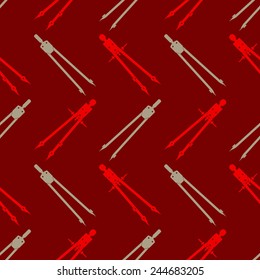 seamless background with different compasses for your design