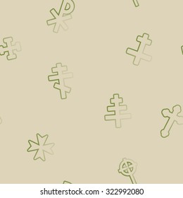 Seamless background with different crosses for your design