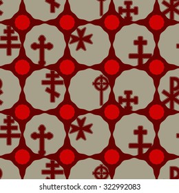 Seamless background with different crosses for your design