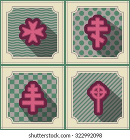 Seamless background with different crosses for your design