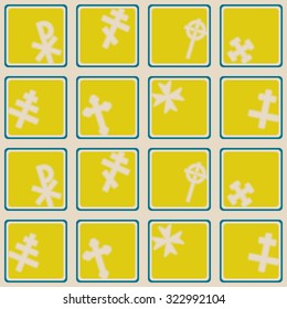 Seamless background with different crosses for your design