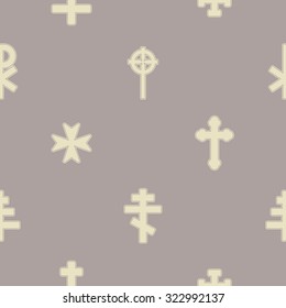 Seamless background with different crosses for your design