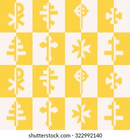Seamless background with different crosses for your design
